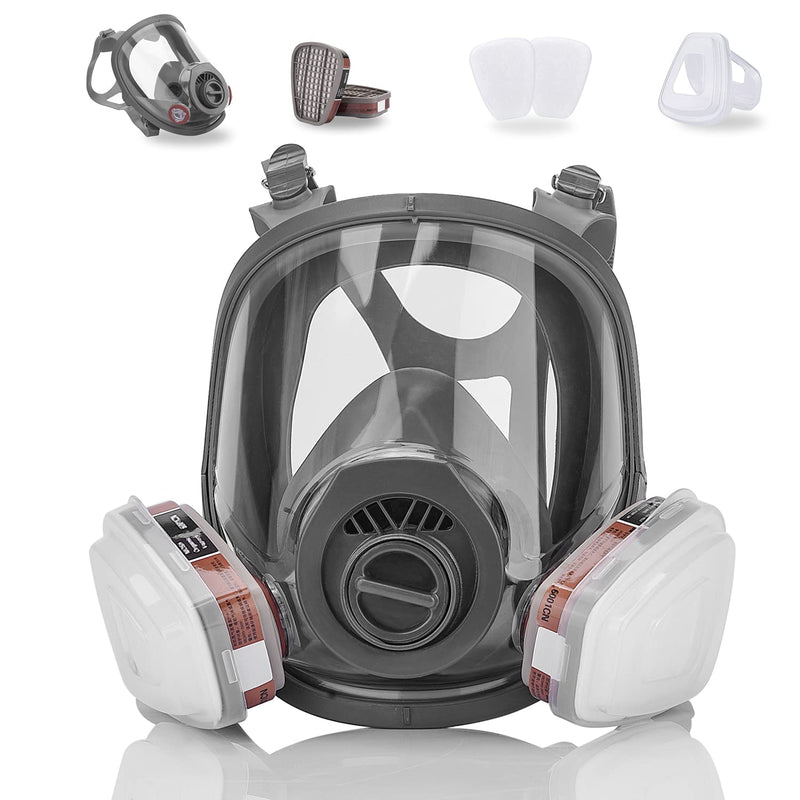 FNWD Reusable Full Face Mask with Activated Carbon Air Filter, Protect Against Gas,Paint,Dust,Chemicals and Other Work Protection（for 6800）