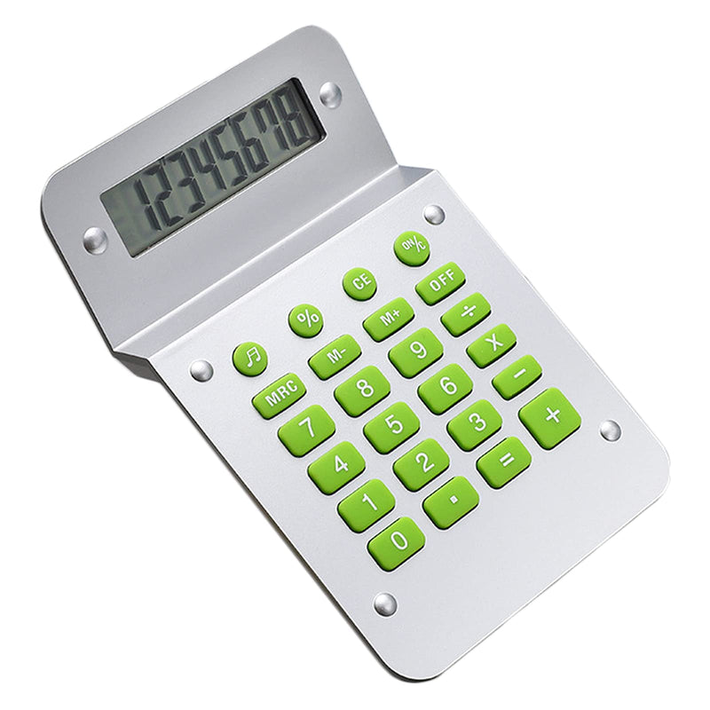 Calculators, SINLOOG 8-Digit Novelty Twisted Screen Basic Desktop Calculator, LR1130 Battery Powered, Standard Function Creative Design Electronic calculators for Office/Home/School (Silver) Silver