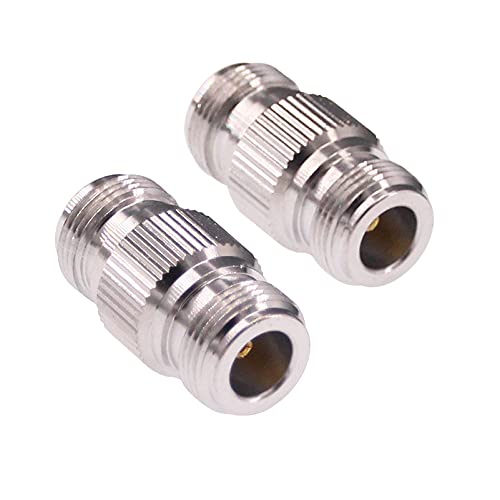 RFaha 2pcs N Female to N Female RF Coax Adapter Double Female Coaxial Connector Plug by XRDS-RF(NOT for TV)(F51-2)