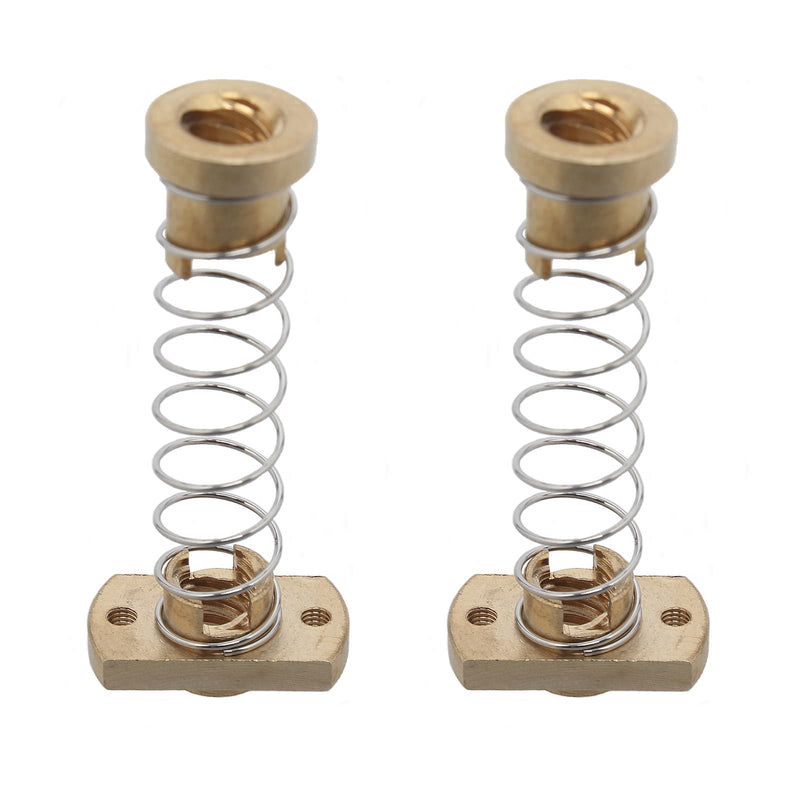 2 Pack Anti Backlash Spring Loaded Nut Elimination Gap Brass Nuts Z Axis Acme Threaded Rod Upgrade Kit for Ender 3s 3 Pro V2 CR10 Tornado 3D Printer