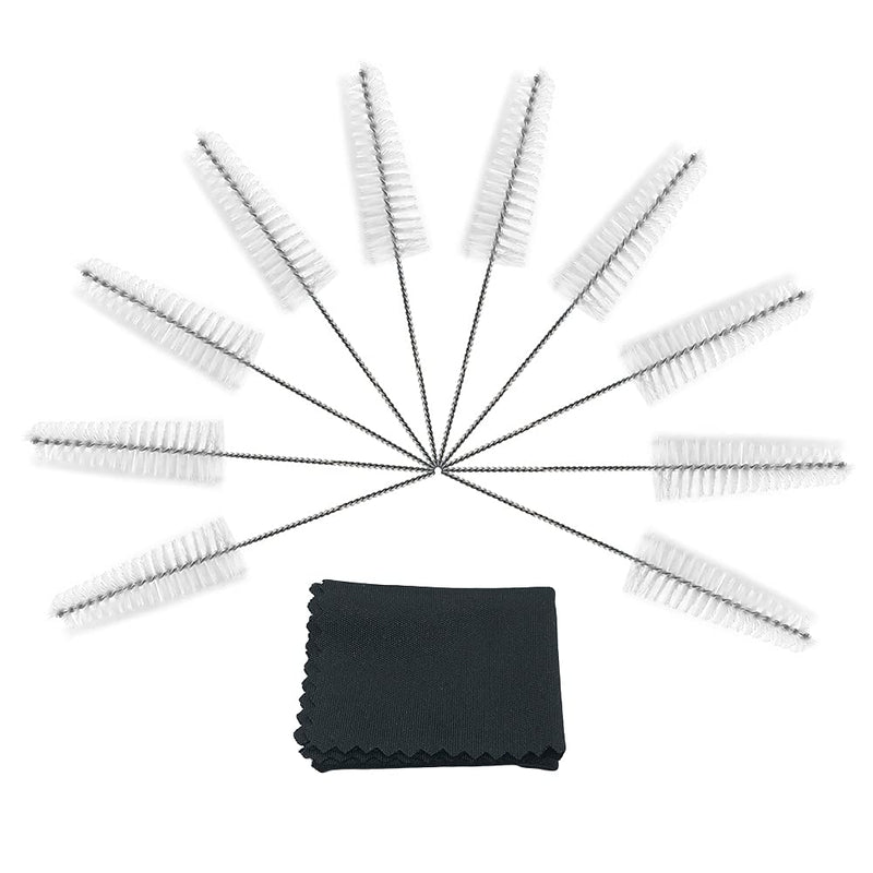 Hearing aid Vent earhook Tube Cleaning Brush Cleaning kit Hearing Amplifier Cleaning Tools Accessories (White, Pack of 10) White 10 Count (Pack of 1)