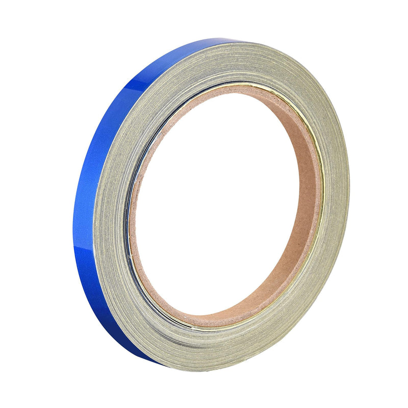 uxcell Reflective Tape Blue, 10mm x 25m, Outdoor Waterproof Warning Tape for Bikes, RV, and Boat Striping Marking