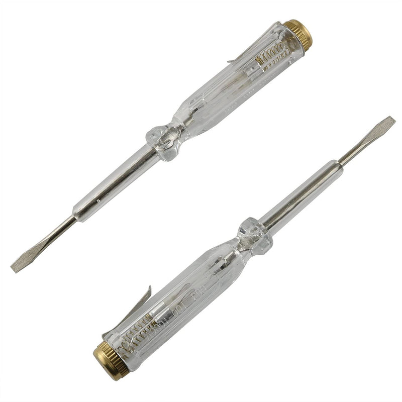 E-outstanding Electronics Screwdriver 2PCS 100-500V Flathead Electric Pen Circuit Tester Pen 3mm