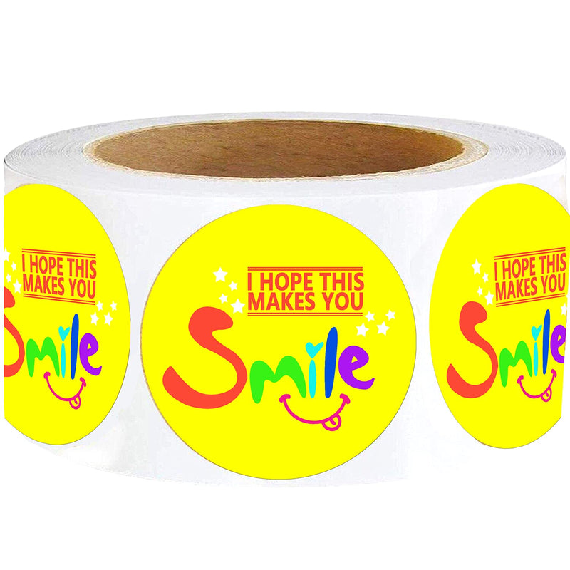 1.5 Inch Happy Mail Stickers,I Hope This Makes You Smile Label for Small Business,Packaging Stickers