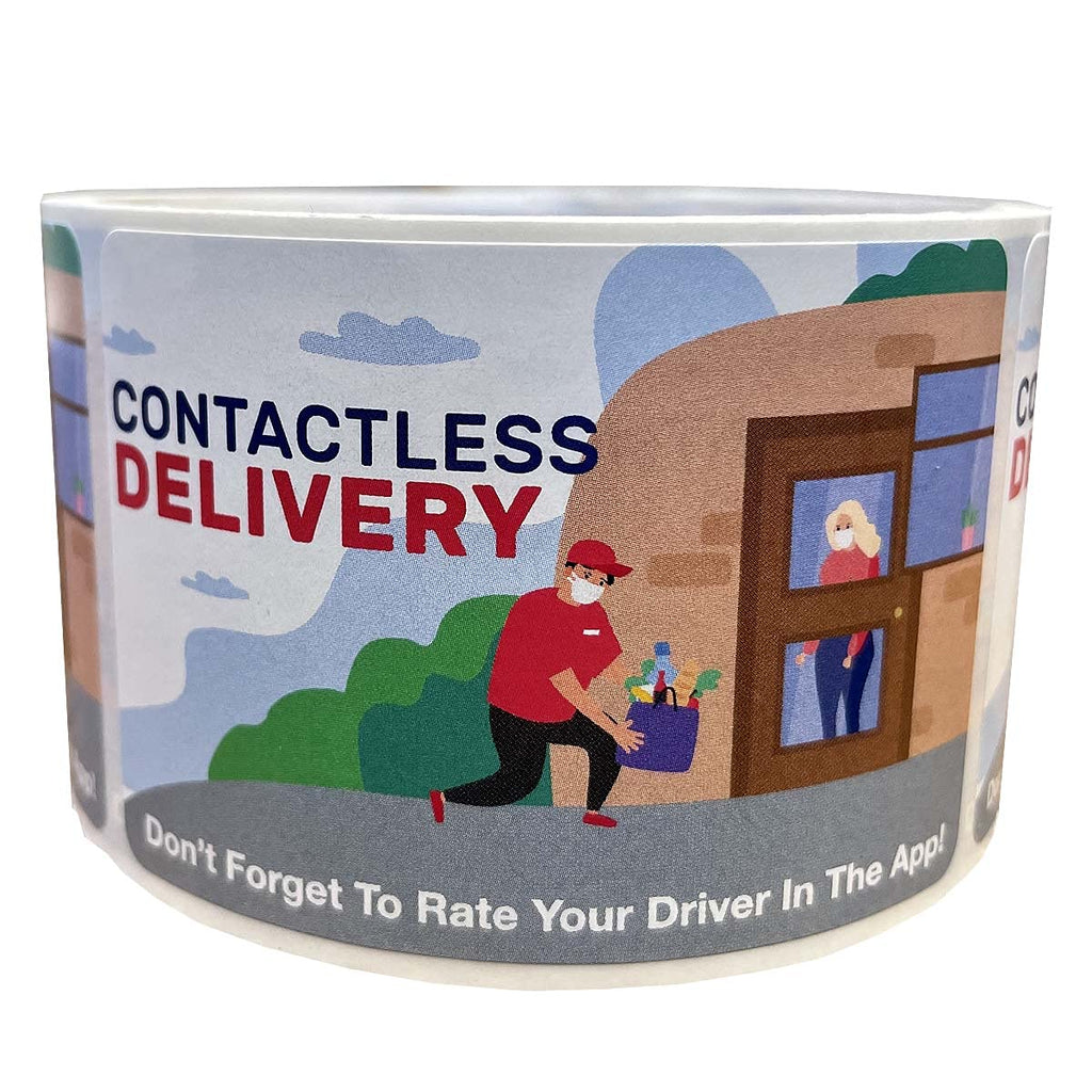 Contactless Food and Grocery Delivery Labels 2 x 3 Inch 100 Total Stickers