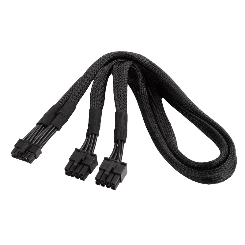 SilverStone Technology PP12-EPS, 2 x EPS 8 pin (PSU) to 12 pin (GPU) Power Cable for 3rd Gen Modular PSUs, SST-PP12-EPS