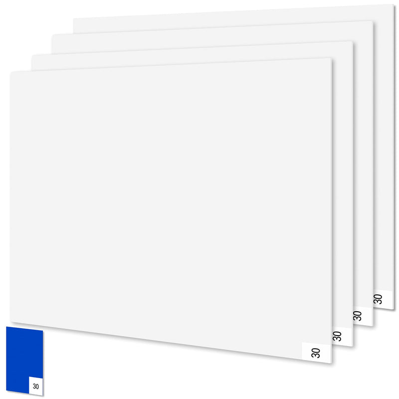 Sticky Mat for Construction or Cleanroom Floor - 4 Pack Adhesive Mats 17’’ x 13’’ - 30 Tacky Sheets Per Mat - Removes Dirt Dust Debris Sand Hair - Includes Handheld Mat