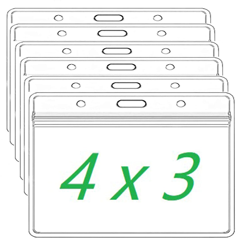 Vaccination Card Protector, 4x3 Inches Waterproof Clear Card Holder, Reusable Clear Vinyl Vaccine Cards Holder Clear Vinyl Plastic Sleeve Clear (6 Pack)