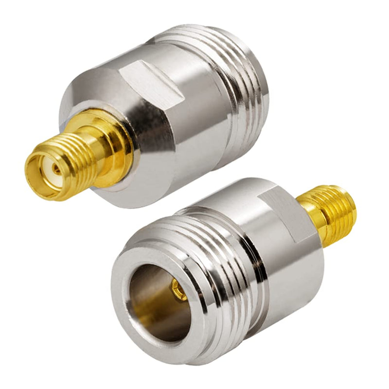 POBADY 2PCS SMA Adapter N-Type Adapter SMA Female to N-Type Female Adapter for Wi-Fi Antenna Cable WLAN Wireless WiFi Router SMA F to N F