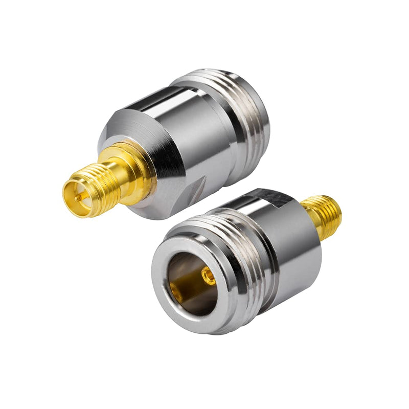 POBADY 2PCS RP-SMA Female to N-Type Female Adapter RP-SMA WiFi Antenna Adapter for WLAN Outdoor WiFi Antenna RPSMA WLAN 4G WiFi Router Wirelesse Router Bluetooth RP-SMA F to N F