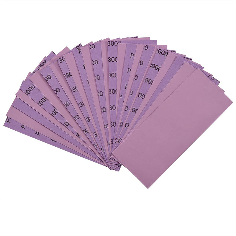 Sandpaper 120 to 3000 Grit,Wet Dry Sanding Sheets,High Performance Ceramic Abrasive Sand Paper for Wood Furniture Finishing,Metal Grinding,Automotive Polishing,9 x 3.6 Inch,Purple,60PCS 120-3000 Grit