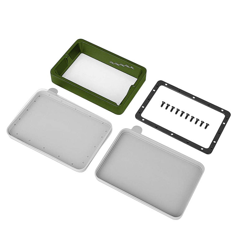Sovol 3D Printer Resin Vat Aluminium with PTFE Coating, FEP Film and Steel Ring Preinstalled, Metal Frame Resin Tank with Double Silicone Covers for ELEGOO Mars ANYCUBIC Photon - Green Green 1 Pack