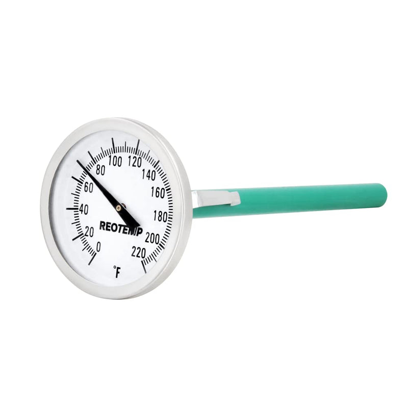 Reotemp K82P-3 Large Dial Easy Read Pocket Thermometer, 0/220 Fahrenheit, 2" Dial, 5" Stem, Waterproof