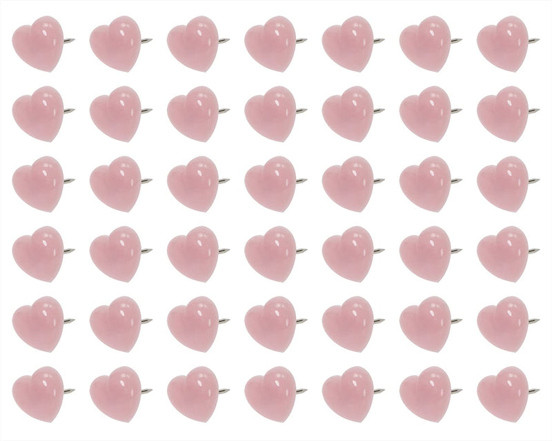 ONLYKXY Sweetheart Push Pins Tacks Plastic Pinks Love Heart Head, Steel Point （100 Piece ）