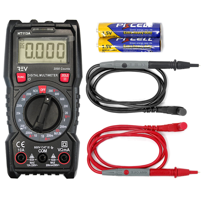 VViViD REV Digital Multimeter (2000 Counts) AC / DC Electric Battery and Live Wire Tester