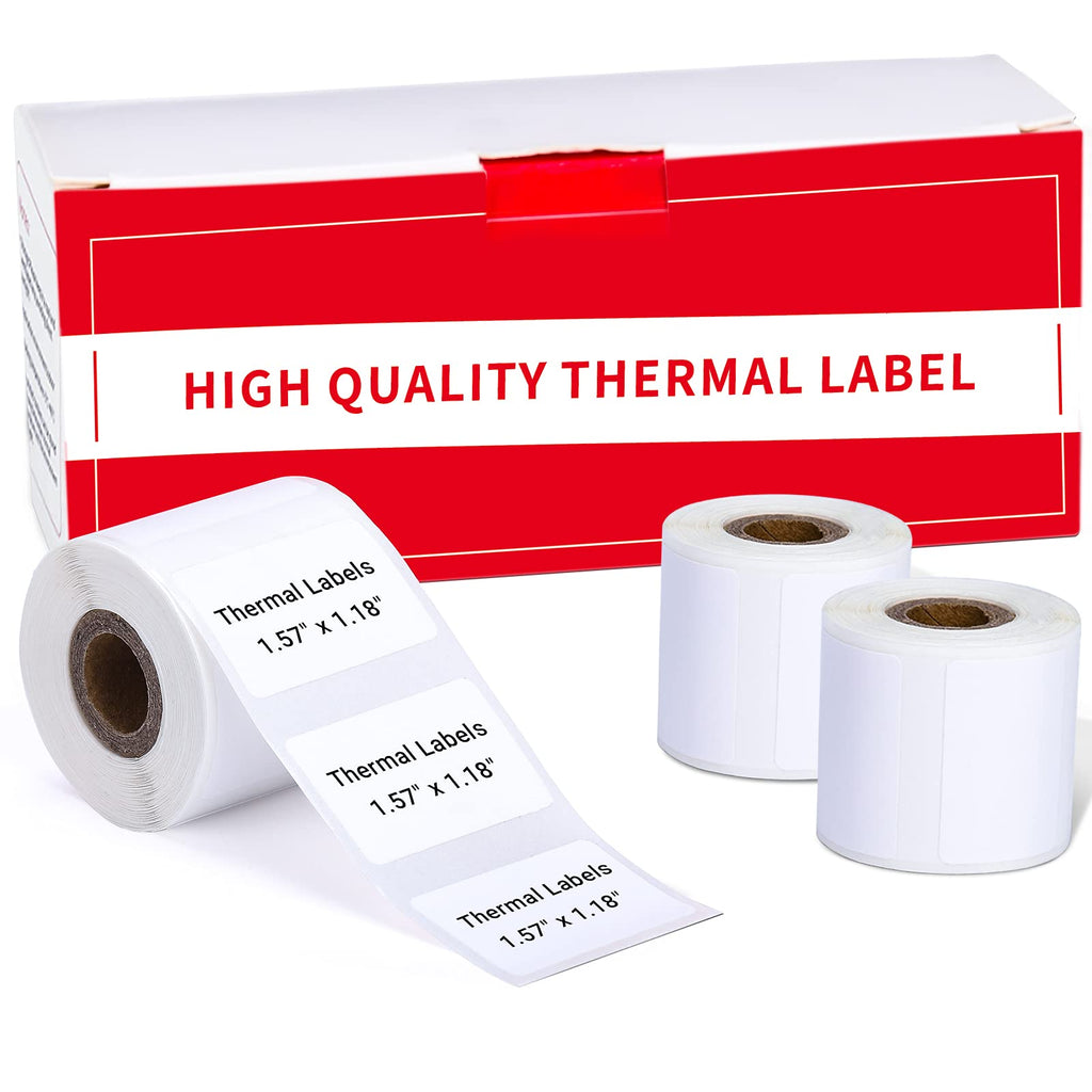 Memoking M200 Printer Label Paper, 1.57" x 1.18" (40x30mm) Self-adhesive Thermal Label Paper Compatible with Phomemo M200, M110, M120 Label Maker, 230 Labels/Roll, 3 Rolls 40mm*30mm