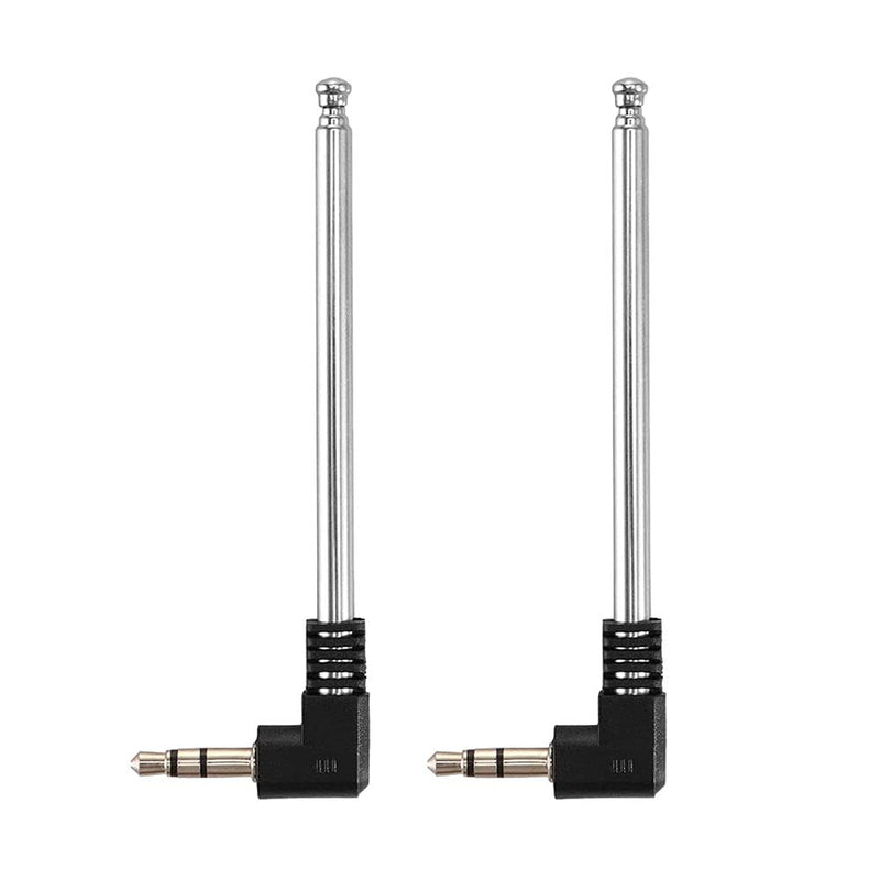 CORONIR 3.5mm FM Radio Antenna 9.5'' Retractable Aerial for Portable Radio Indoor Stereo Receiver AV Audio Vedio Home Theater Receiver Mobile Cell Phone Radio Antenna-2Pack