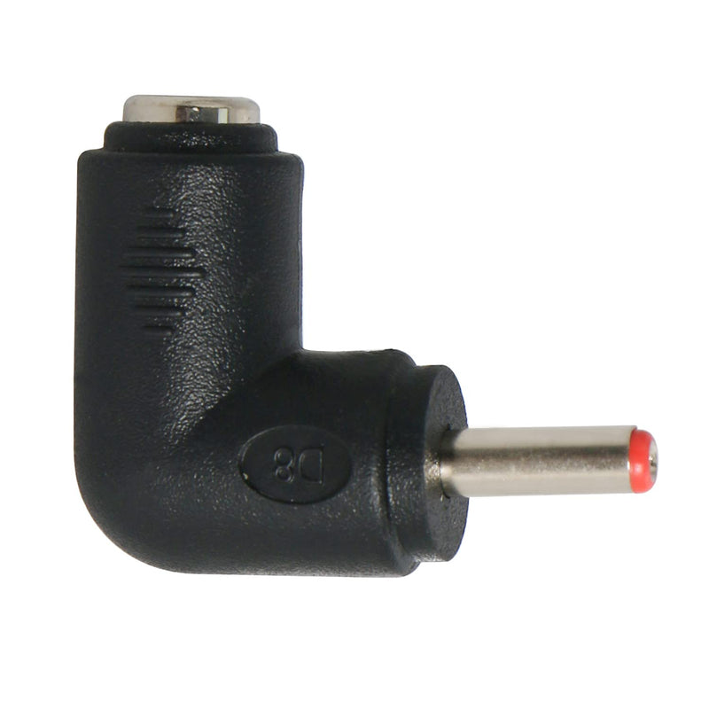 90 Degree Angle DC Power Connector Adapter 3.5 x 1.35mm Bend Male Plug to 2.5 x 5.5mm Female Jack Coupler Converter for Laptop CCTV Camera Strip Lighting, 10Pcs DC5525 Female to DC35135 Male Bend