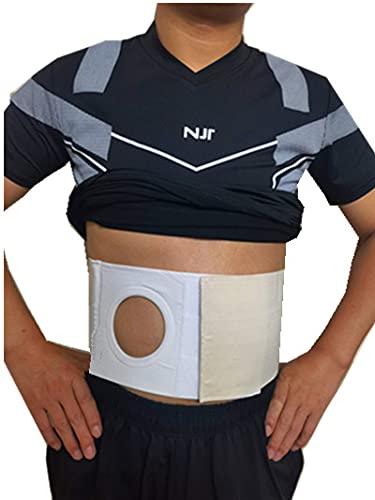 Realmedi Unisex Ostomy Abdominal Binder Opening 3.14 Ostomy Belt Hernia Colostomy Belt Colostomy Bag Support Stoma Support Wrap S 33.46 37.40 inches S 33.46 37.40 Inch S: 33.46-37.40 Inch