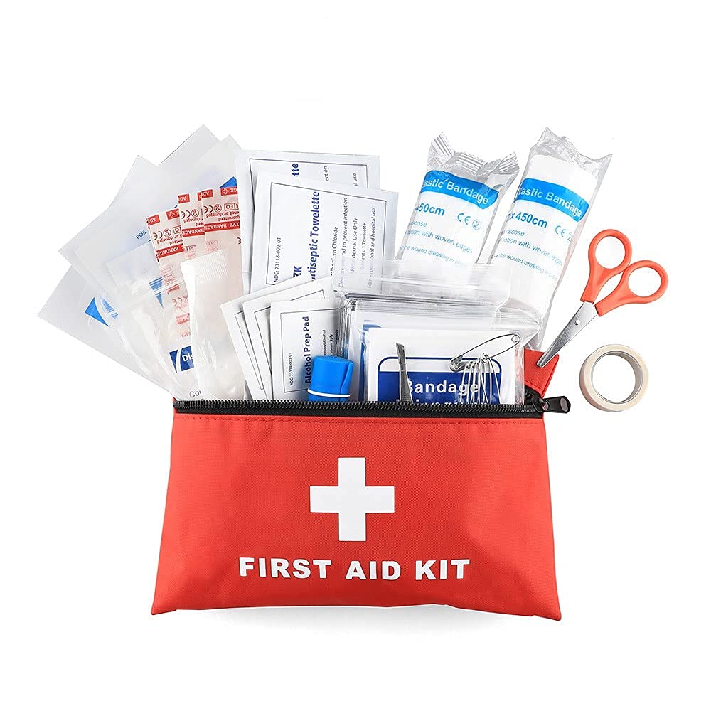 ASA TECHMED First Aid Kit - Piece - Small First Aid Kit for Camping, Hiking, Backpacking, Travel, Vehicle, Outdoors - Emergency & Medical Supplies