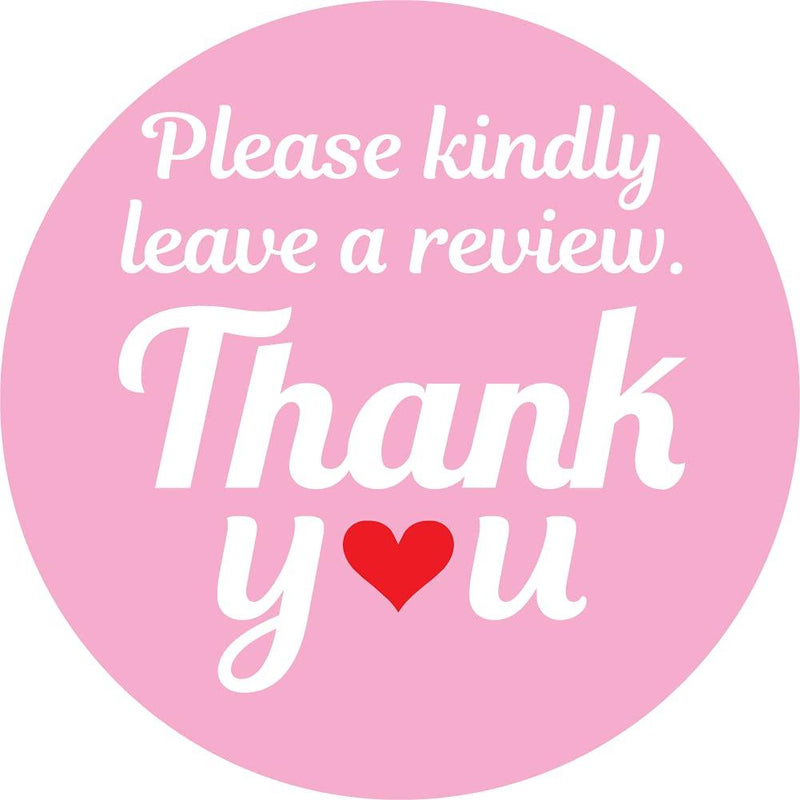 Superb Home Please Kindly Leave A Review Thank You Stickers 1,000 Pink 1” Round Packaging Labels Compatible for Amazon Ebay Etsy Shopify Product Reviews Policy Supporting My Small Business Your Order