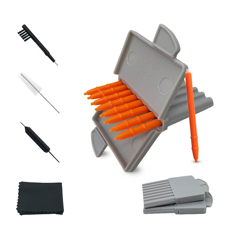 Anico Starkey Hear Clear Hearing aid Wax Guards Filters Cerumen Stop Wax Traps with Hearing Aids Cleaning Kit Vent Brush and Carry Case – 2Packs 16Filters, 21 Piece Set