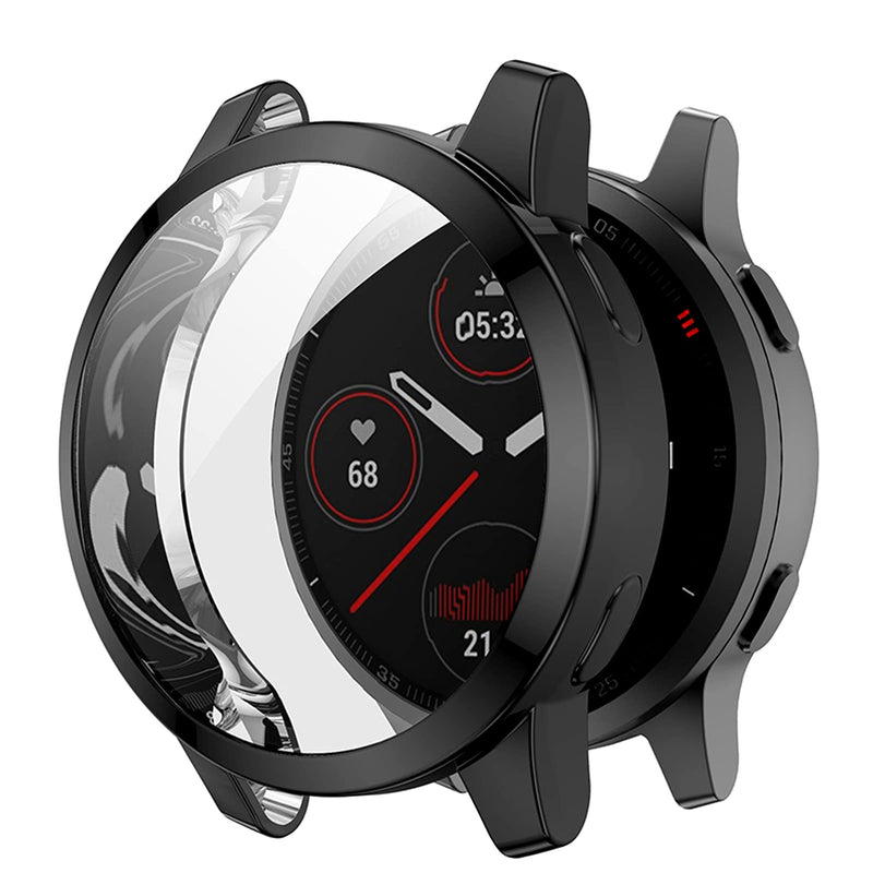 MOTONG for Garmin Venu 2 Case Cover - Full Coverage TPU Protective Case Cover for Garmin Venu 2/Garmin Vivoactive 4(Black, Venu 2)