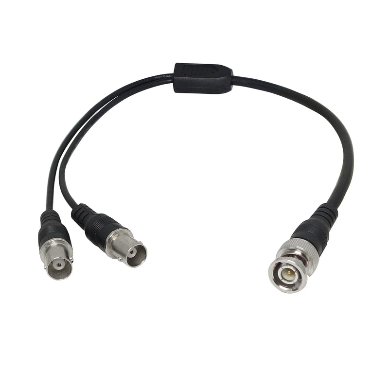 PNGKNYOCN BNC Coaxial Y Splitter Cable BNC Male to Dual BNC Female Connector Adapter Cable for Cameras and Video Equipment（0.4m）