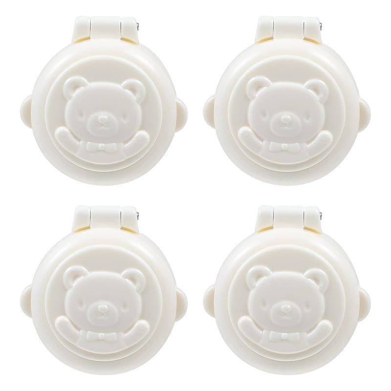 DOITOOL Children Safety Button Security Lock, 4Pcs Child Proof Car Washing Machine Computer Key Start Protection Cover, Baby Safety Prevent Pressing Device for Stove Refrigerator Washer (White)