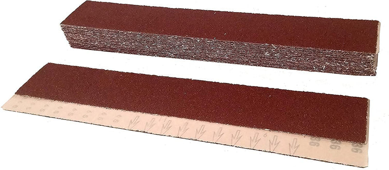 Starcke Premium Aluminum Oxide Longboard Sanding Sheets 2-3/4 x 17-1/2 Inch - Clip On Heavy Duty Sandpaper For Wood, Auto Body, Paint, Metal, And Plastics (25, 80 Grit) 25