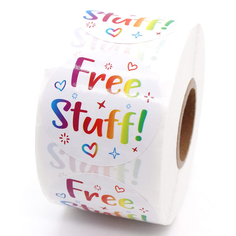 Littlefa 1.5” Funny Stuff with Rainbow Letter Design Stickers,Thank You Stickers,Small Business Stickers, Envelopes Stickers, Gift Bags Packaging 500 PCS