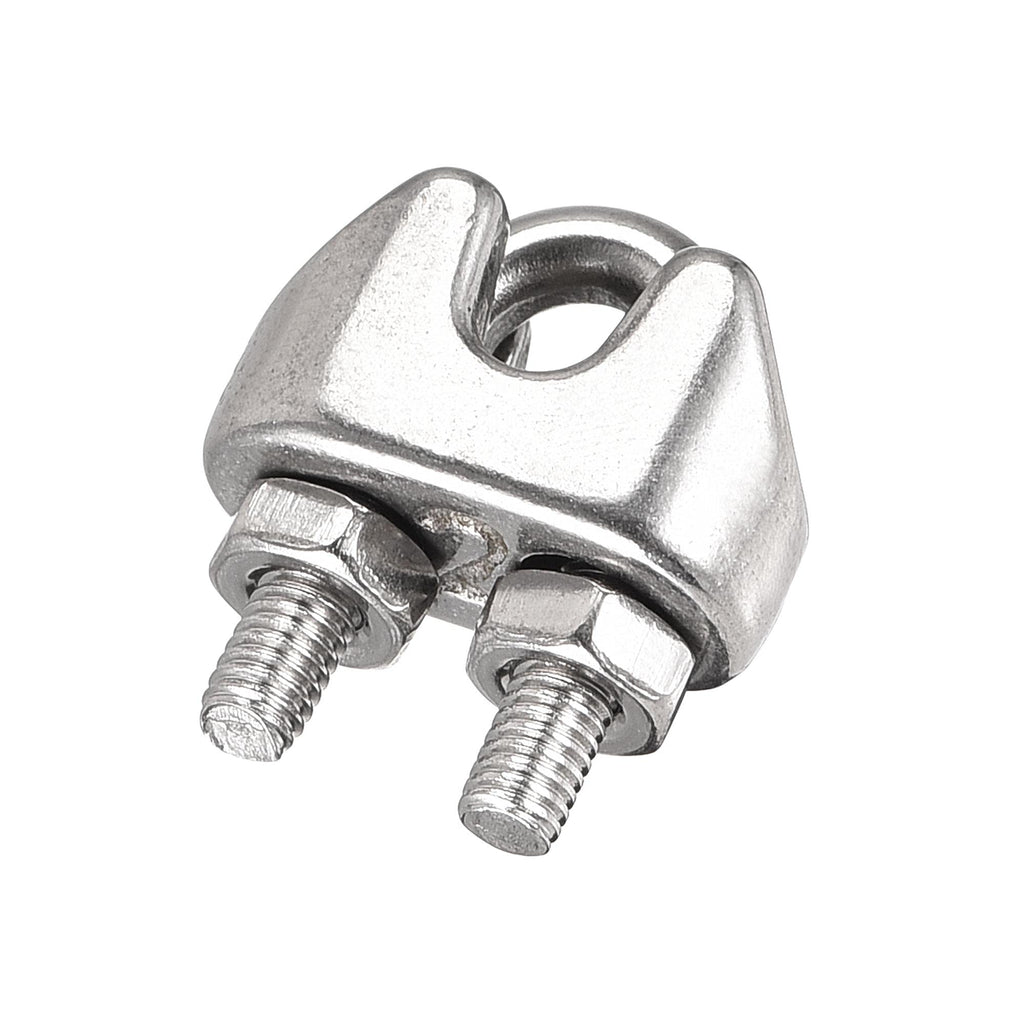 uxcell Wire Rope Clip Clamp M2 316 Stainless Steel for 2mm Diameter Cable, Pack of 8