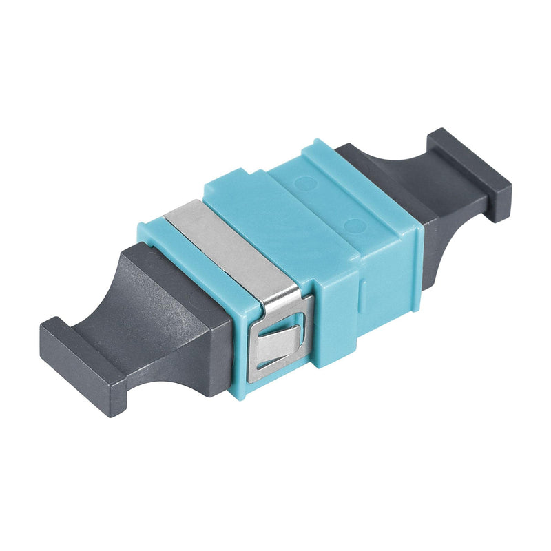 uxcell SM/MM MPO Fiber Optic Connector, Low Loss Quick Optical Adapter for OM3 MPO/MTP Sky Blue 44x17x10mm