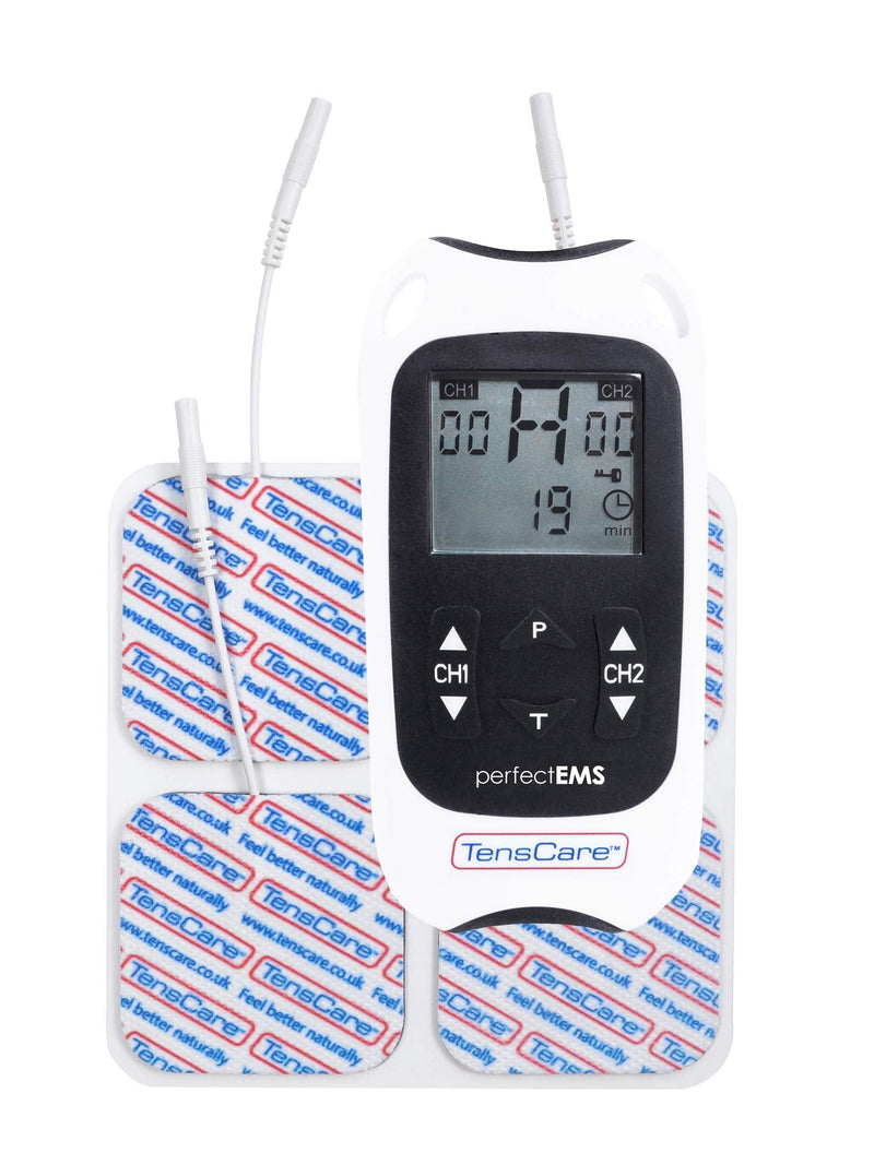 TensCare Perfect EMS - Unit for Muscle Rehabilitation, Toning and Strengthening Utilising Clinically Proven EMS Technology. TENS Technology to Help with Pain Relief Management