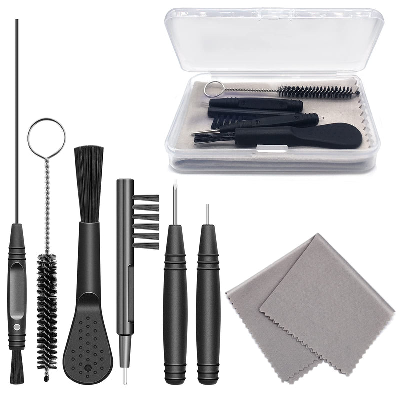 Hearing Aid Cleaning Kit, Hearing aid Cleaning Tools, Hearing Aid Brushes for Cleaning, Hearing Aid Earbuds Amplifier Earphone Earbuds Airpod Cleaner Kit, Hearing Aid Accessories with case (8 Pcs)