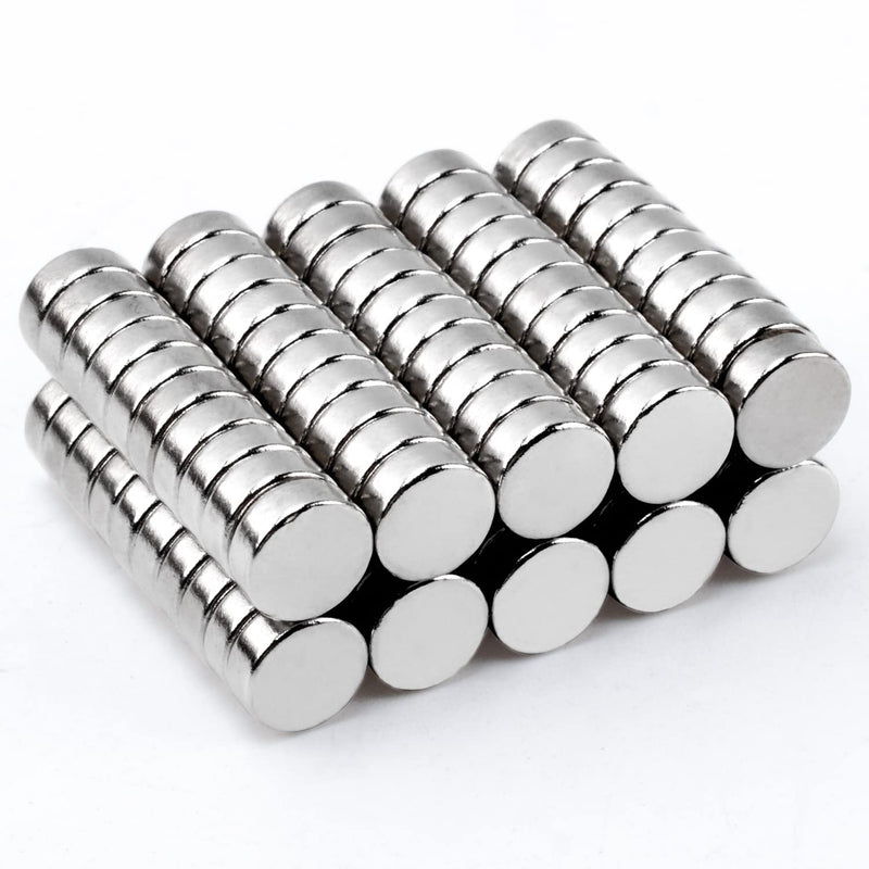 MIN CI 100 Pcs Super Strong Neodymium Disc Magnets, 8 x 3mm Small Magnets Heavy Duty, Mini Round Rare Earth Magnets, for Locker Industrial Dry Erase Board Whiteboard Fridge Crafts 8mm*3mm