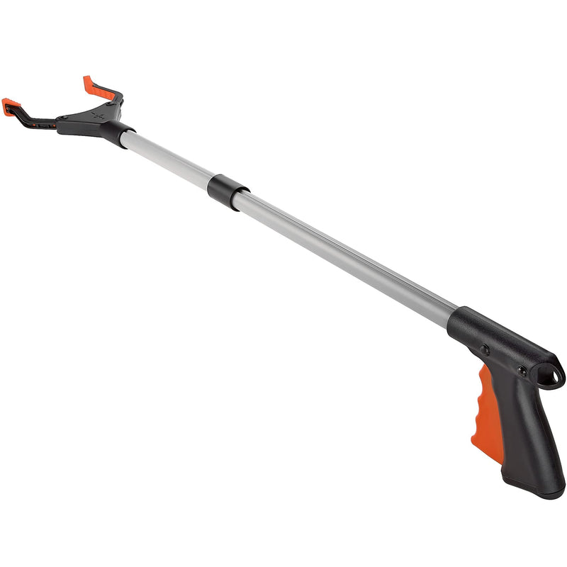 Reacher Grabber Tool - 32-Inch-Long Folding Picker Upper Gripping Device - Lightweight 90° Rotation Claw Extendable Arm Reach, Indoor and Outdoor Elderly Reaching Mobility Aid and Trash Grabber Tool