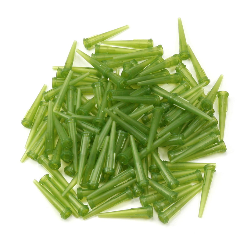 Auniwaig 120PCS Plastic Tapered Pinhead 14 Gauge TT Adhesive Dispensing Tip 1.6mm Tip ID Smoothflow Tapered Tips Dispensing Needle Tips Accessory Parts for Glue Epoxy Dispensing 14 Gage