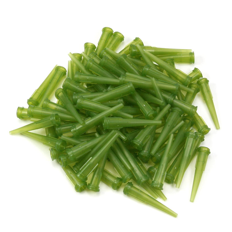 Auniwaig 100PCS Plastic Tapered Pinhead 14 Gauge TT Adhesive Dispensing Tip 1.6mm Tip ID Smoothflow Tapered Tips Dispensing Needle Tips Accessory Parts for Glue Epoxy Dispensing 14 Gage