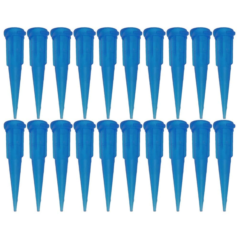 Auniwaig Plastic Tapered Pinhead Glue Liquid Dispenser Needles 22ga Dispensing Fill Needle Blue 100PCS 22 Gage