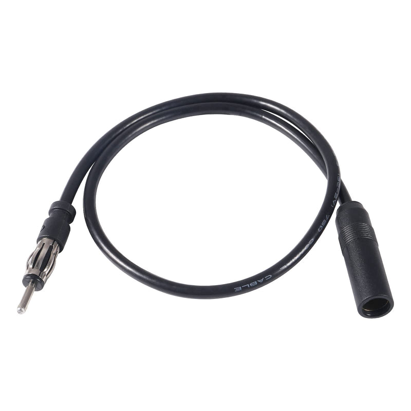 Car Radio Antenna Extension Cable FM AM Radio Car Antenna 19.6inch Extension Cord DIN Plug Connector Universal Coaxial Cable Adaptor for Vehicle Truck Car Stereo Head Unit CD Media Receiver Player 0.5M