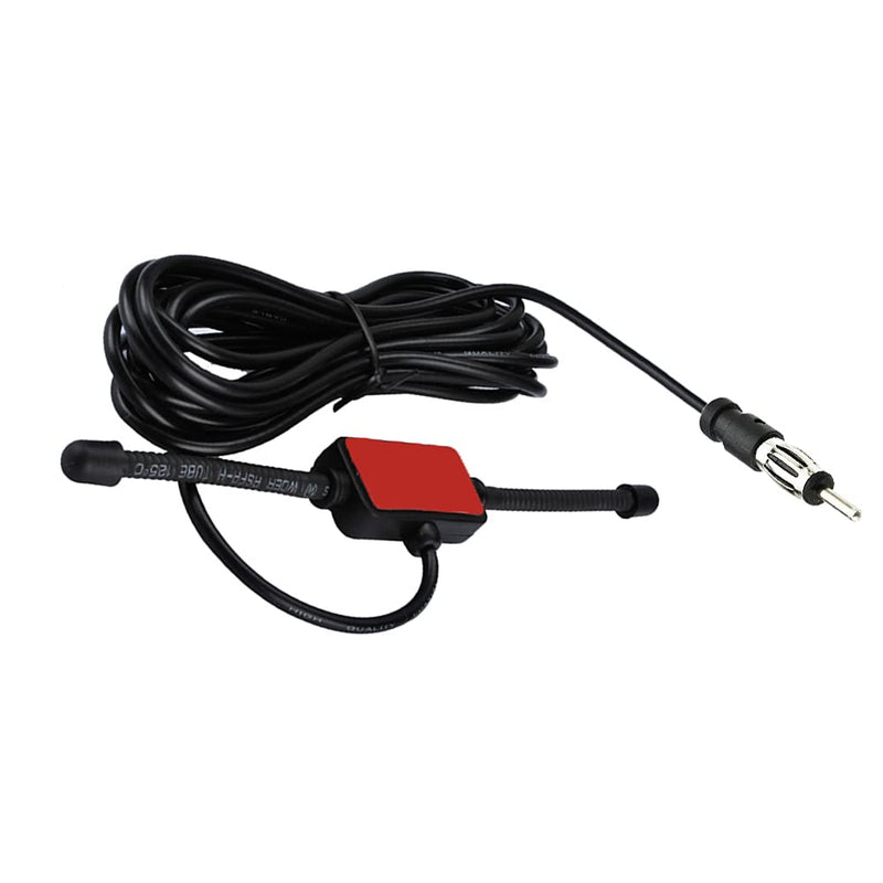 RedYutou Universal Stereo Car Antenna AM FM Radio Antenna Car Adhesive Hidden Patch Antenna Truck Car Radio Antenna 10ft DIN Plug Connector Universal Antenna