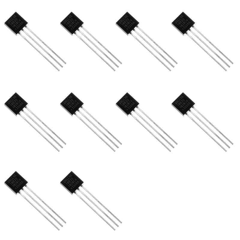Bridgold 10pcs DS18B20 18B20 Programmable Digital Temperature Sensor 1-Wire -55°C to +125°C,TO-92.
