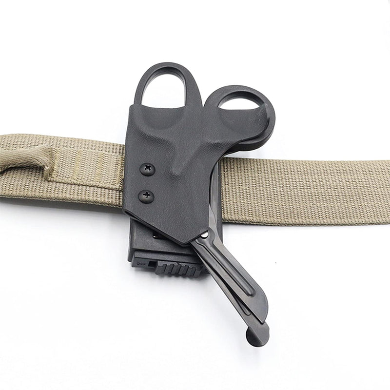 PUOSUO Kydex Holster For EMT Scissors Tactical Scissors Cover(Black,Not include scissor)