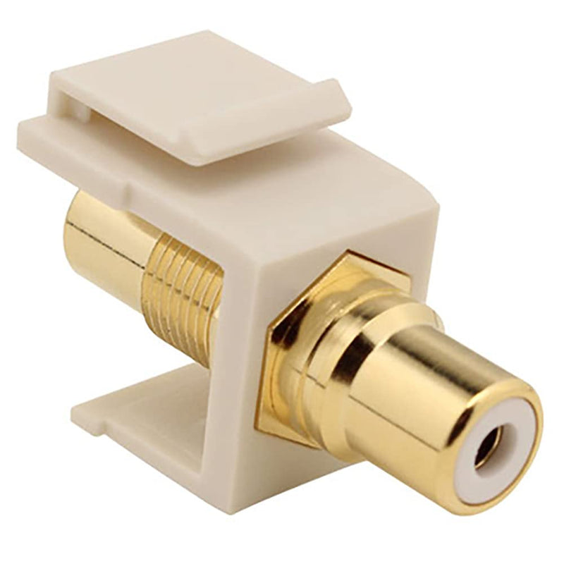 Construct Pro RCA to RCA Keystone Jack, Light Almond, CON3031LA