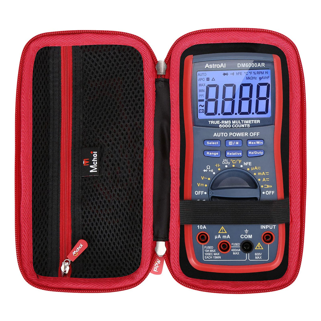 Mchoi Hard Portable Case Compatible with AstroAI Digital Multimeter TRMS 6000 Counts Volt Meter,CASE ONLY