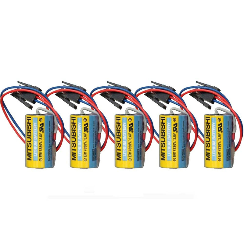 SHENYANG 5 Pack MR-BAT ER17330V3.6V A6BAT PLC Battery for FANUC CNC System Power