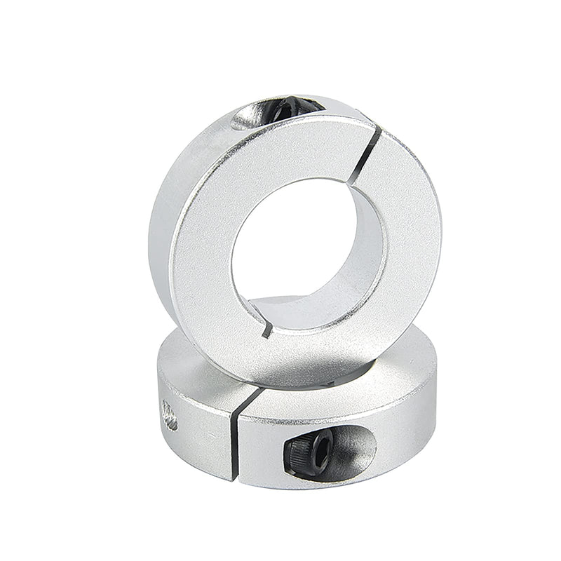 Mssoomm Anti-Collision Block Stopper, Positioning Block, Anti-Dropping for Linear Motion Rod Shaft Guide 12mm, Fixed Slider Bearing Block Ring, Silver, 2Pcs For D12mm linear Rod