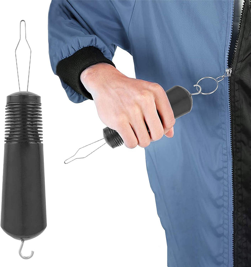 Button Hook with Zipper Pull Button Assist Device Button Hook Dressing Aid with Comfort Wide Grip, Shirt Coat Buttoning Aid Ideal for Limited Dexterity Caused by Arthritis Puller Dressing Aid