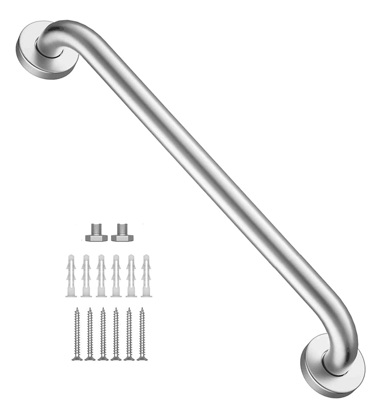 16 Inch Shower Grab Bar Satin Brushed Nickel, ZUEXT Stainless Steel Safety Grab Bar Handle, Bathroom Balance Bar, Safety Hand Rail Support - Handicap, Elderly, Injury, Senior Assist Bath Handle 16 Inch Grab Bar-Satin Brushed Nickel